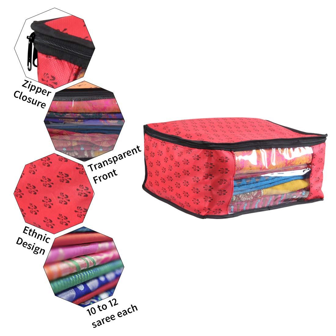 Saree Cover - Non Woven Printed Big Size Saree Covers ( Pack of 3 )