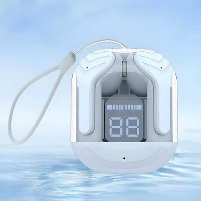 Crystal Portable LED HD Display Ear buds I India's 1st Smart, weight- 400L-B-H I 3D Spatial Sound I Quick Charge I Water proof, 60Hrs Playtime..