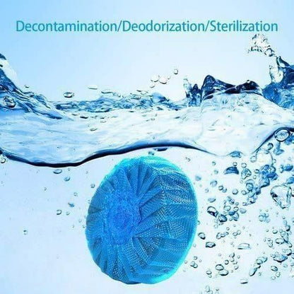 Pack of 20 Automatic Flush Toilet Bowl Cleaner Tablets, Bathroom Toilet Tank Cleaner, Powerful Cleaning Ball Toilet Blue Deep Clean Bubbles, Mild Lemon Scent (pack of 10)