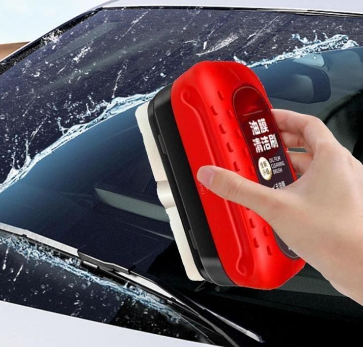Automotive Oil Film Cleaning Brush, Glass Cleaning Board, Glass Coating for Windshield, Prevents Rain and Fog Cleaning Brush, Improves Clarity and Visibility for Car Glass,Windshield,Windows