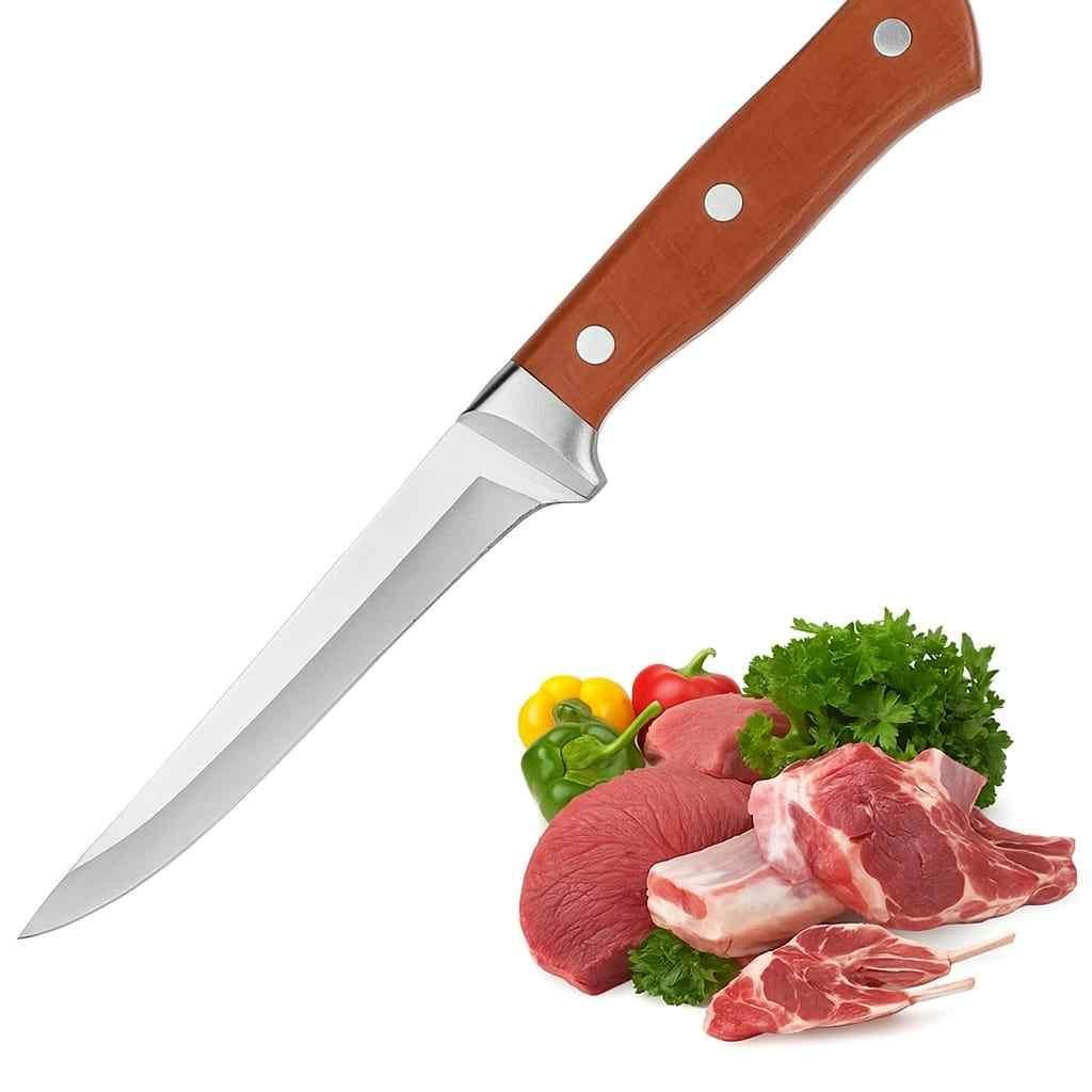 Professional Chef Knife – 8 Inch Japanese Style Kitchen Knife with Hammered Stainless Steel Blade & Wood Handle–Ultra Sharp Multipurpose for Meat,Vegetables & More (Cover Knife)
