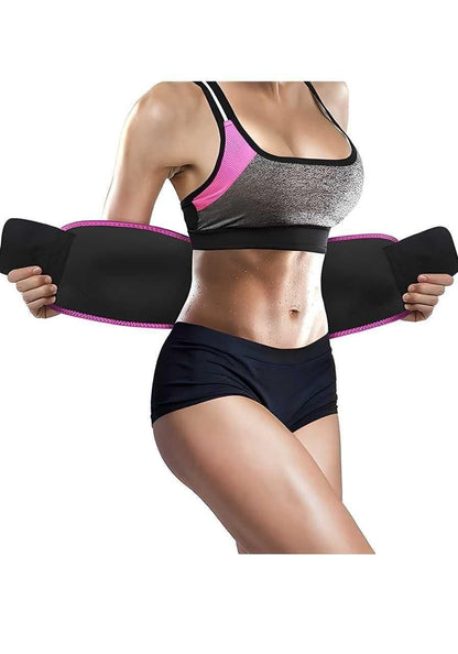Sweat Belt, Stomach Belt for Women and Men Non-Tearable, Sauna Belt Waist Trainer, Sweat Belt for Men and Women - Black
