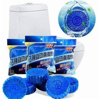 Pack of 20 Automatic Flush Toilet Bowl Cleaner Tablets, Bathroom Toilet Tank Cleaner, Powerful Cleaning Ball Toilet Blue Deep Clean Bubbles, Mild Lemon Scent (pack of 10)