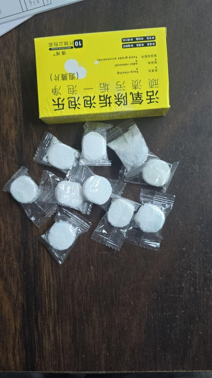 Pack of 20 Automatic Flush Toilet Bowl Cleaner Tablets, Bathroom Toilet Tank Cleaner, Powerful Cleaning Ball Toilet Blue Deep Clean Bubbles, Mild Lemon Scent (pack of 10)